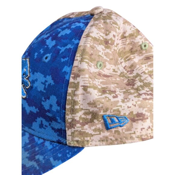 Detroit Lions Camo & Blue Digital Print New Era 39Thirty Stretch Fit Cap Hat NFL - Picture 4 of 5